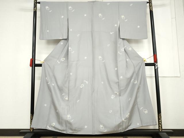 平和屋着物●上質な小紋　成り物　正絹　逸品　AABM5561cs