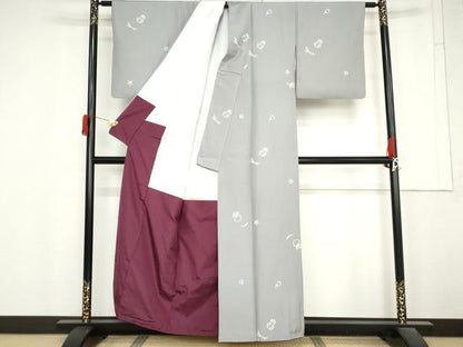 平和屋着物●上質な小紋　成り物　正絹　逸品　AABM5561cs