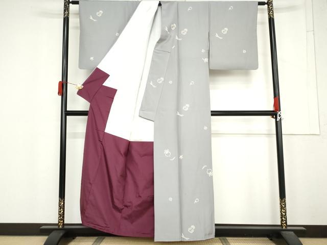 平和屋着物●上質な小紋　成り物　正絹　逸品　AABM5561cs