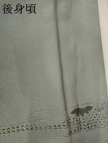 平和屋着物●中国三大刺繍　スワトウ刺繍　汕頭刺繍　総刺繍　訪問着　地紙立波花文　暈し染め　正絹　逸品　未使用　AABM5562cs