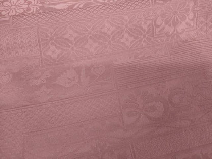 平和屋着物●上質な色無地　色紙重ね花地紋　桃花色　正絹　逸品　AABM5563cs