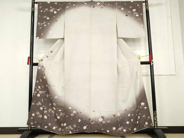 平和屋着物●皇室デザイナー　中村乃武夫　訪問着　吹寄せ花文　暈し染め　金彩　正絹　逸品　AABM5566cs