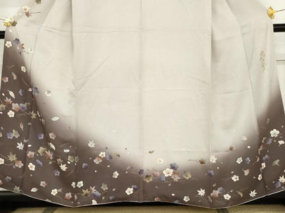 平和屋着物●皇室デザイナー　中村乃武夫　訪問着　吹寄せ花文　暈し染め　金彩　正絹　逸品　AABM5566cs