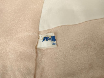 平和屋着物●訪問着　絞り　草花文　金彩　ロング丈　正絹　逸品　AABM5567cs