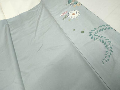 平和屋着物●訪問着　辻が花　花蝶文　暈し染め　金彩　正絹　逸品　AABM5568cs