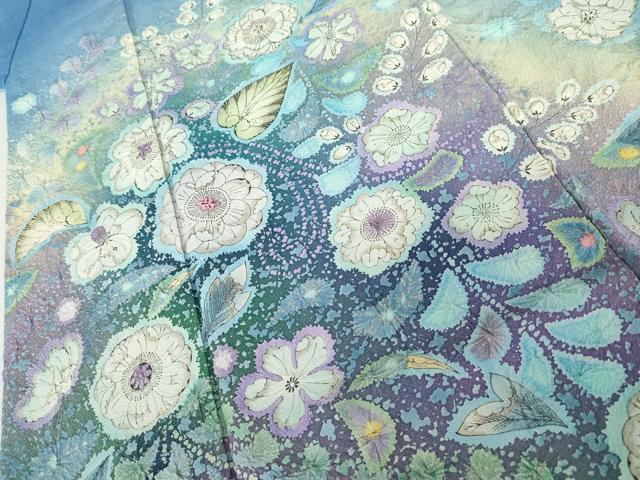 平和屋着物●訪問着　辻が花　絞り　暈し染め　正絹　逸品　AABM5575cs