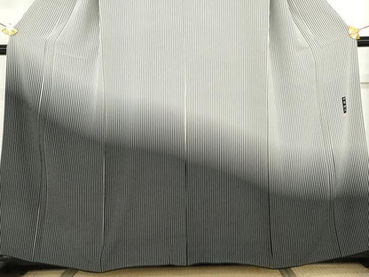 平和屋着物●伝統工芸士　田島輝久　訪問着　変わり縞　正絹　逸品　AABM5576cs