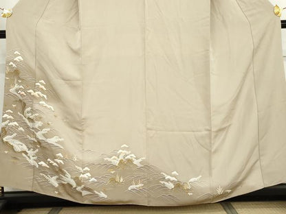 平和屋着物●訪問着　立波松文　暈し染め　金彩　正絹　逸品　AABM5587cs