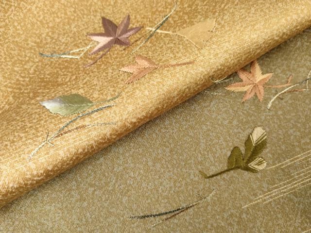 平和屋着物●訪問着　刺繍　吹き寄せ文　暈し染め　金糸　金彩　正絹　逸品　未使用　AABM5592cs