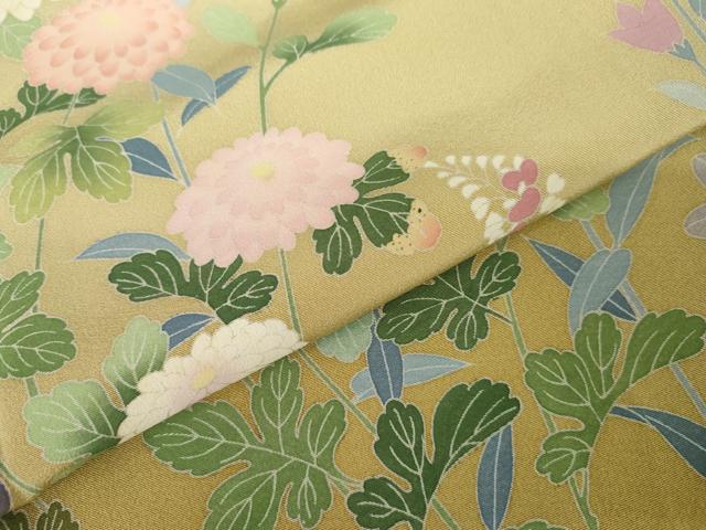 平和屋着物●訪問着　友禅　作家物　枝花文　暈し染め　正絹　逸品　AABM5599cs