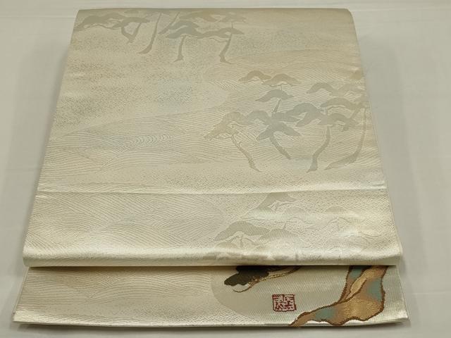 平和屋着物◎六通柄袋帯　唐織　作家物　枝松　金銀糸　正絹　逸品　AABM5601ou