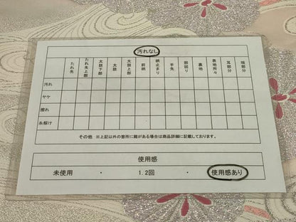 平和屋着物◎六通柄袋帯　唐織　流水花文　銀糸　正絹　逸品　AABM5610ou
