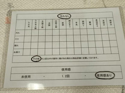 平和屋着物◎太鼓柄袋帯　作家物　手描き　枝花文　銀糸　正絹　逸品　AABM5614ou