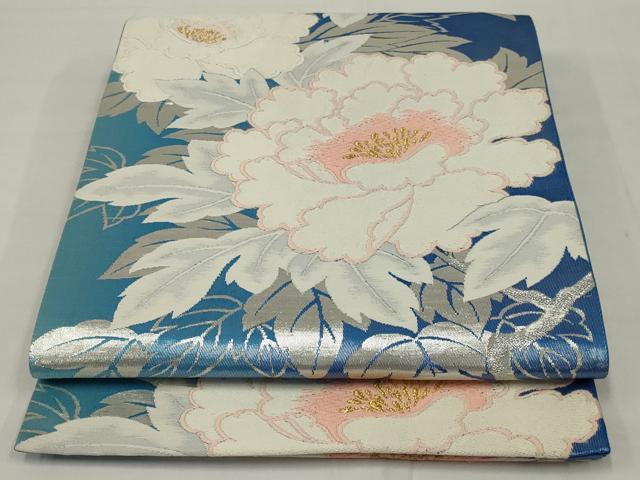 平和屋着物◎六通柄袋帯　唐織　草花文　金銀糸　やまとオリジナル　正絹　逸品　AABM5631ou
