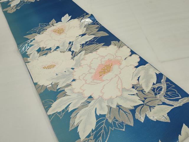 平和屋着物◎六通柄袋帯　唐織　草花文　金銀糸　やまとオリジナル　正絹　逸品　AABM5631ou