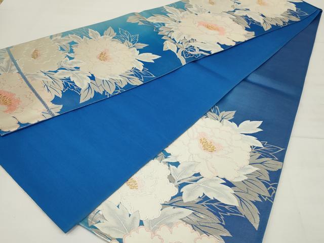 平和屋着物◎六通柄袋帯　唐織　草花文　金銀糸　やまとオリジナル　正絹　逸品　AABM5631ou