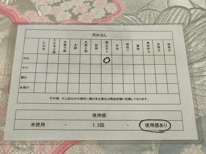 平和屋着物◎六通柄袋帯　唐織　花尽くし　銀糸　正絹　逸品　AABM5638ou