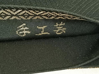 平和屋着物◎西陣　服部織物謹製　六通柄袋帯　こはく錦　手工芸　更紗花文　金銀糸　引箔　正絹　逸品　AABM5643dk