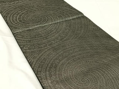 平和屋着物◎六通柄袋帯　幾何学花文　正絹　逸品　AABM5644dk