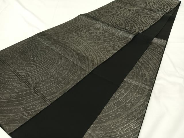 平和屋着物◎六通柄袋帯　幾何学花文　正絹　逸品　AABM5644dk