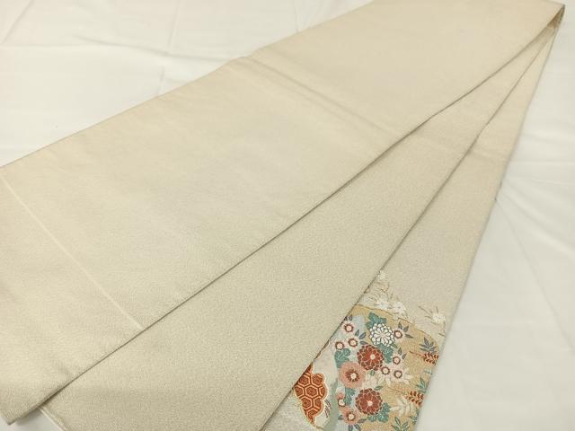 平和屋着物◎太鼓柄袋帯　雪輪花鳥文　金糸　正絹　逸品　AABM5658dk