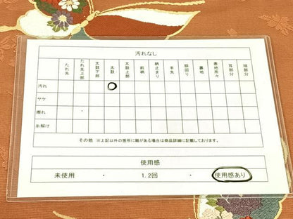 平和屋着物◎六通柄袋帯　唐織　紫野美術工芸　舞蝶文　金糸　正絹　逸品　AABM5677dk