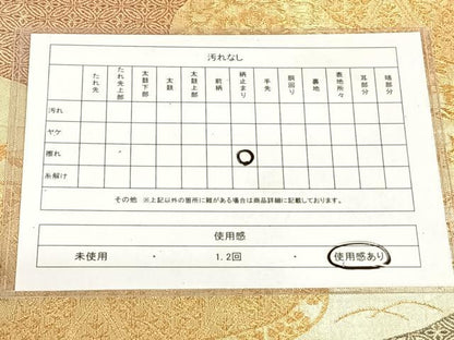 平和屋着物◎両面六通柄袋帯　正倉院花文　金銀糸　正絹　逸品　AABM5680dk