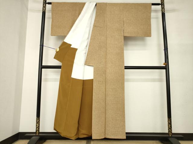 平和屋着物●江戸小紋　鮫小紋柄　正絹　逸品　AABM5685ck