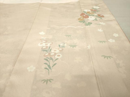 平和屋着物●訪問着　刺繍　風景花文　暈し染め　正絹　逸品　AABM5686ck