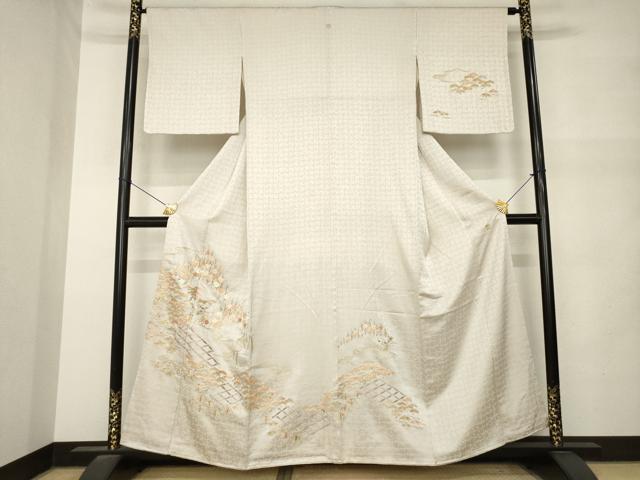 平和屋着物●京繍作家　合田峰太郎　訪問着　総刺繍　駒刺繍　松竹梅　金糸　松坂屋扱い　正絹　逸品　AABM5688ck