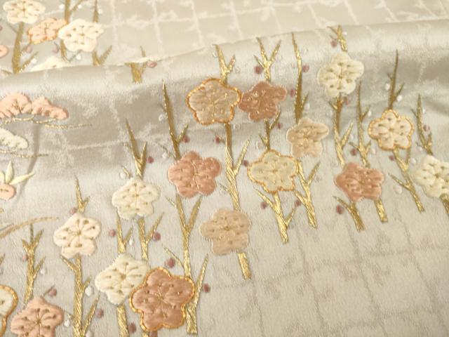 平和屋着物●京繍作家　合田峰太郎　訪問着　総刺繍　駒刺繍　松竹梅　金糸　松坂屋扱い　正絹　逸品　AABM5688ck