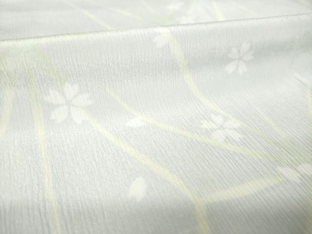 平和屋着物●長襦袢　単衣　麻の葉舞桜　洗える着物　未使用　AABM5693ck
