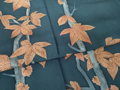 平和屋着物●訪問着　枝葉文　正絹　逸品　AABM5694ck