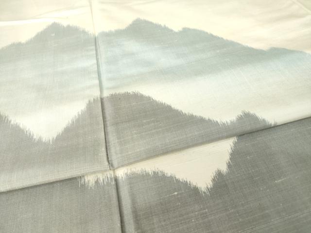 平和屋着物●紬　訪問着　遠山重ね文　正絹　逸品　AABM5696ck
