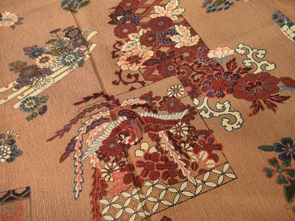 平和屋着物●訪問着　鳳凰花文　正絹　逸品　AABM5699ck