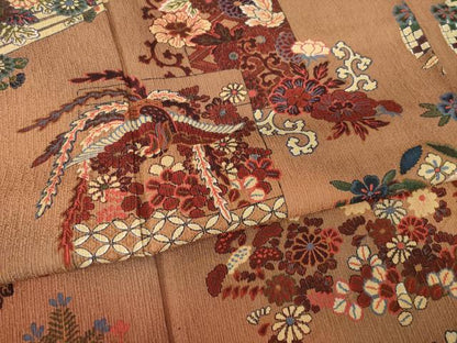 平和屋着物●訪問着　鳳凰花文　正絹　逸品　AABM5699ck