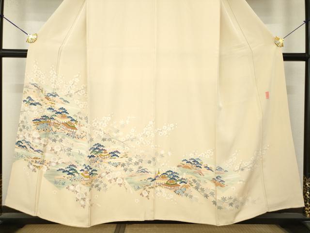 平和屋着物●本加賀友禅作家　金津五雄　色留袖　風景文　正絹　逸品　AABM5701ck