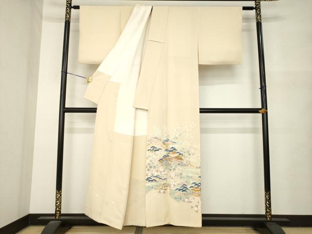 平和屋着物●本加賀友禅作家　金津五雄　色留袖　風景文　正絹　逸品　AABM5701ck