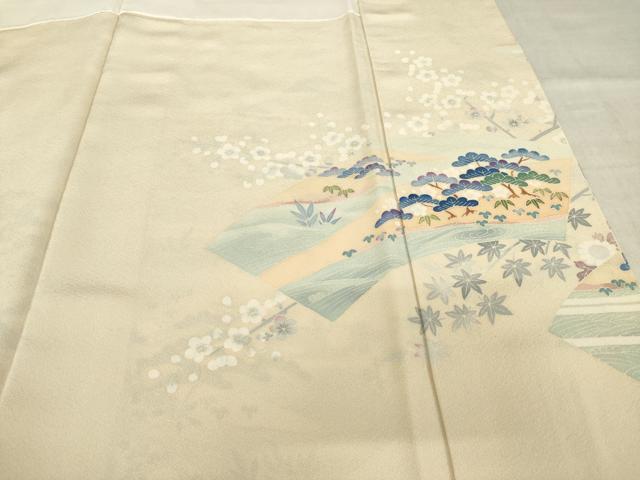 平和屋着物●本加賀友禅作家　金津五雄　色留袖　風景文　正絹　逸品　AABM5701ck