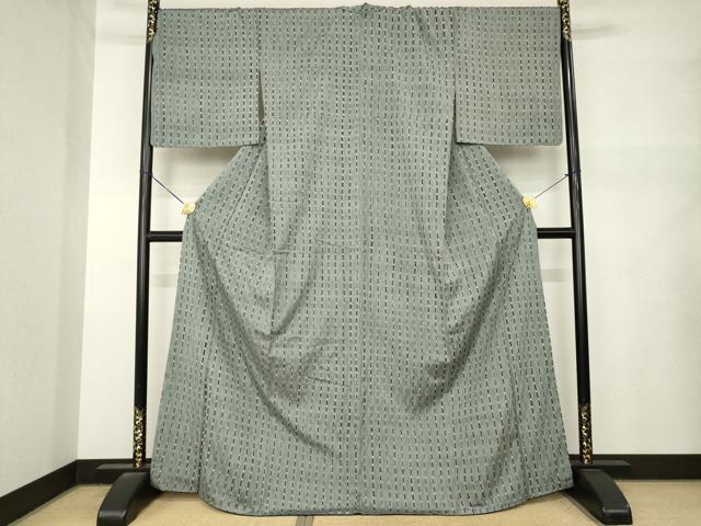 平和屋着物●上質な紬　竜巻絞り　正絹　逸品　AABM5705ck