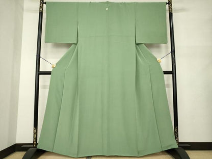 平和屋着物●上質な色無地　岩井茶色　正絹　逸品　AABM5710ck