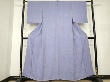平和屋着物●上質な色無地　舞花地紋　鳩羽色　さが美扱い　正絹　逸品　AABM5712ck