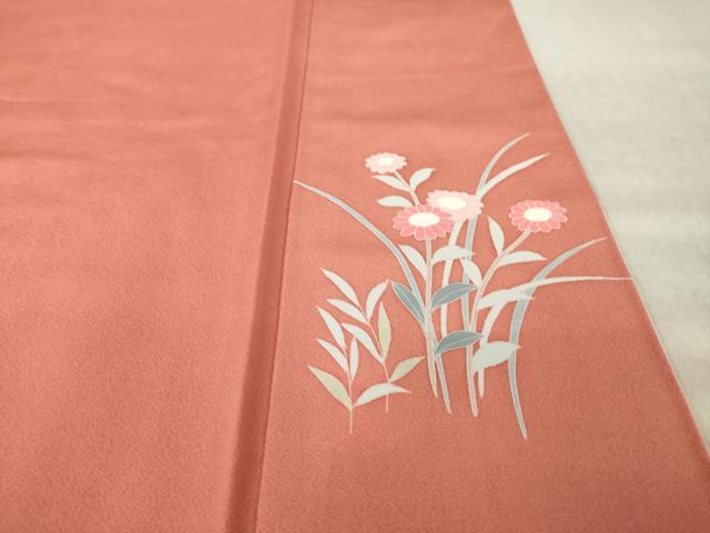 平和屋着物●訪問着　友禅　作家物　枝花文　暈し染め　正絹　逸品　未使用　AABM5713ck