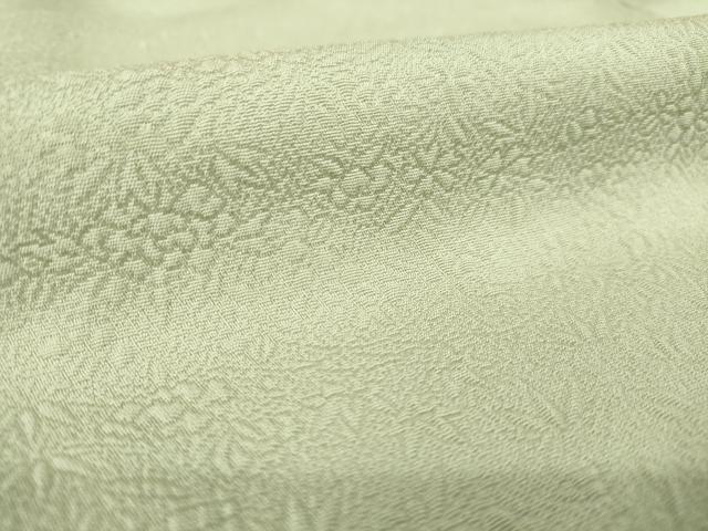 平和屋着物●上質な色無地　草花地紋　灰汁色　正絹　逸品　AABM5715ck