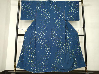 平和屋着物●上質な小紋　舞桜　正絹　逸品　AABM5722ck