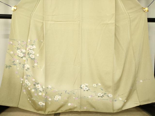 平和屋着物●訪問着　友禅　枝花文　暈し染め　正絹　逸品　未使用　AABM5725ck