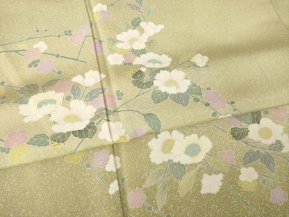 平和屋着物●訪問着　友禅　枝花文　暈し染め　正絹　逸品　未使用　AABM5725ck