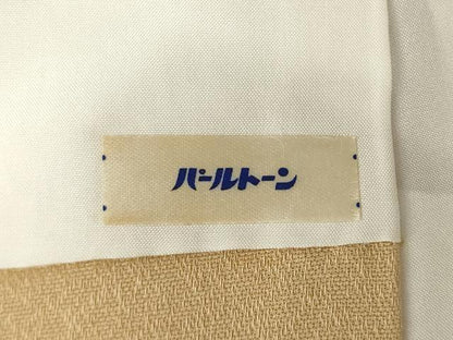平和屋着物●染織作家　染織デザイナー　大島明　訪問着　螺鈿　更紗花蝶文　金銀彩　正絹　逸品　AABM5731ck