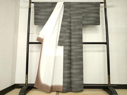 平和屋着物●江戸小紋　大小あられ　正絹　逸品　AABM5738ck