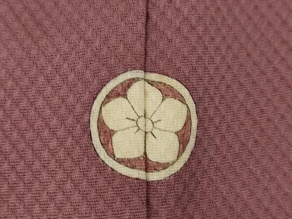 平和屋着物●上質な色無地　作家物　蘇芳香色　正絹　逸品　AABM5739ck